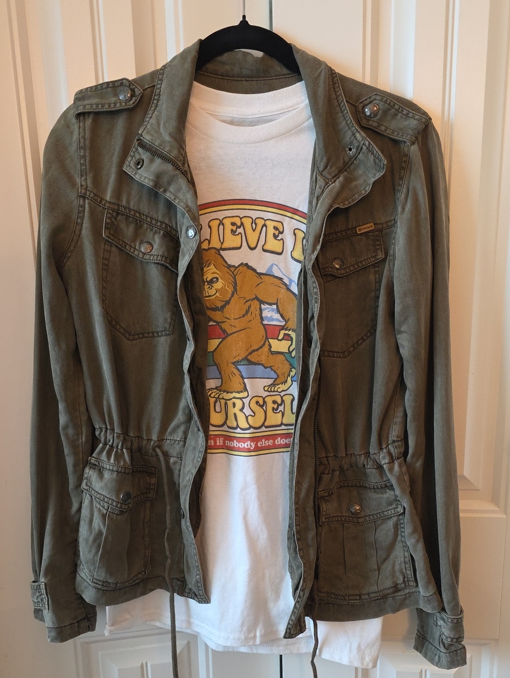 Olive Military-Style Men's Jacket